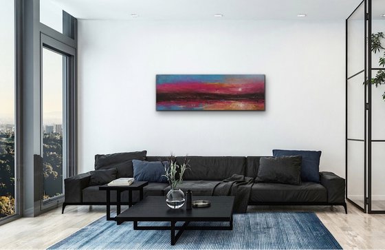 Salubrious Shore  (Panoramic Seascape, 120x40cm)