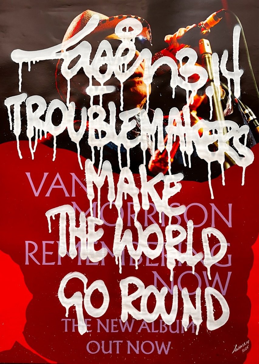 Urban And Pop Abstract Painting By Laser 3.14, 20 X 28", Troublemakers..., Original Artwork