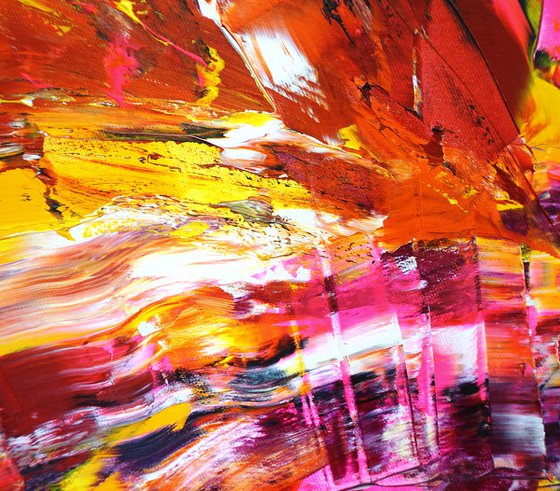 Yellow Red Abstraction XXL 2