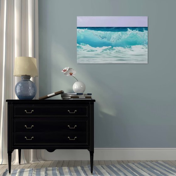 Teal Harmony. Ocean wave