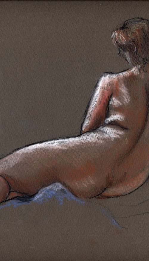 Reclining - female nude by Louise Diggle
