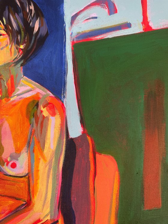 Seated nude