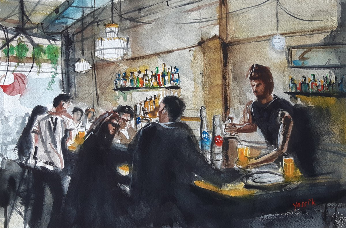 afternoon in the bar by Yossi Kotler