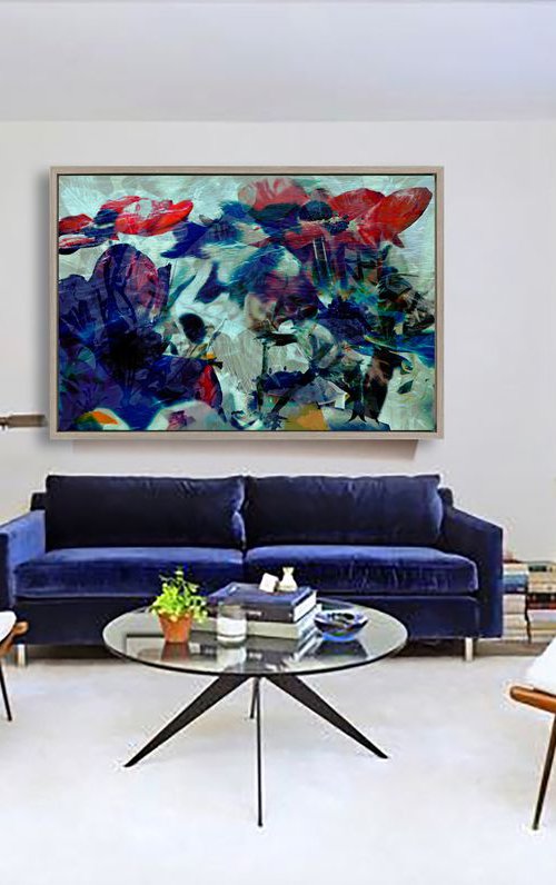 MEMORY FLOWERS 354 - Framed Photo Painting by LEV GORN