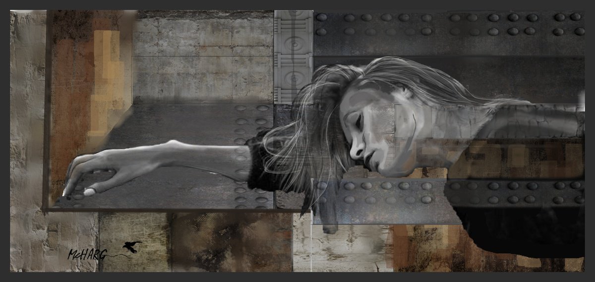 Organic Abstract Painting By Joe Mcharg, 61 X 30, Iron Maiden #2, Original Artwork