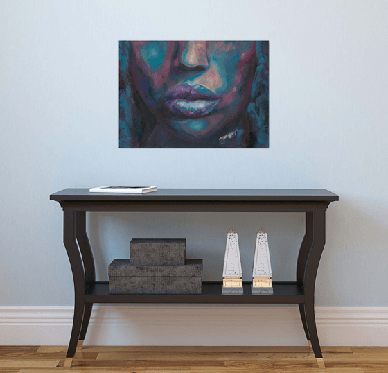 INFINITE - Modern colorful African woman wall art Colorful black female wall decor African culture gift