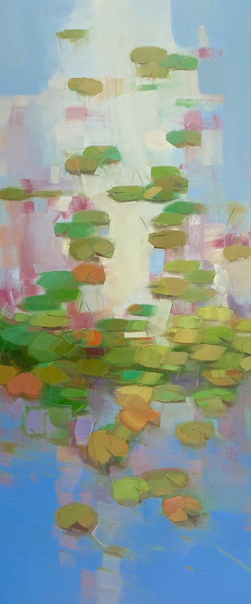 Nymphaea, Original oil painting, Handmade artwork, One of a kind by Vahe Yeremyan