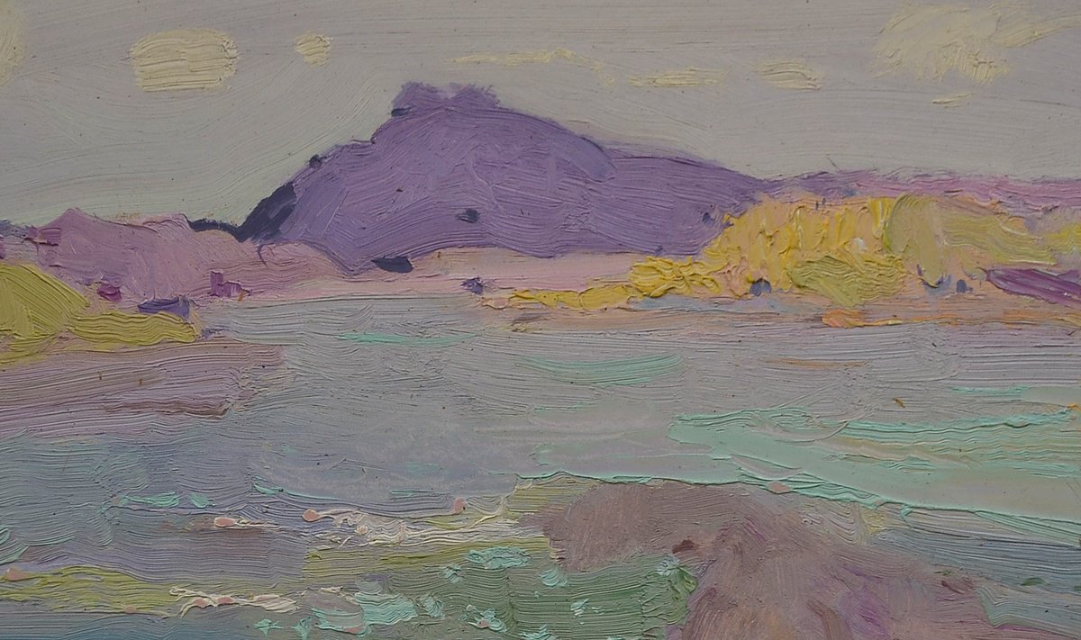 Impressionistic Landscape Oil Painting By Alexander Shandor, 15 X 10, Castle In Contre, Original Artwork