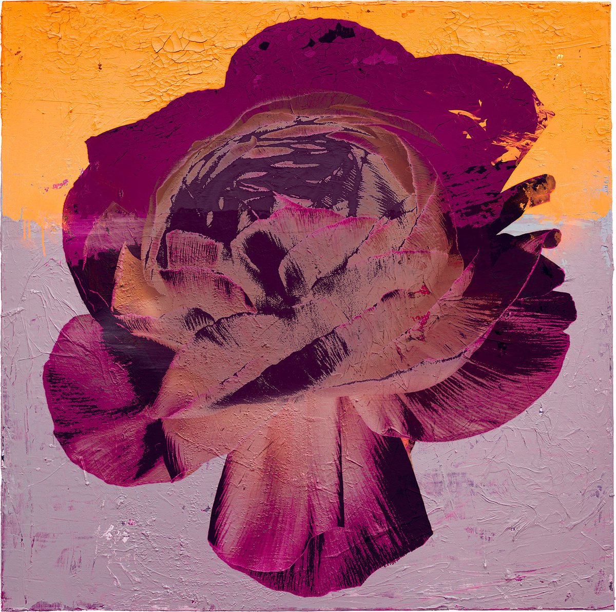 Botanical Painting By Teis Albers, 39 X 39", Transience, Original Artwork