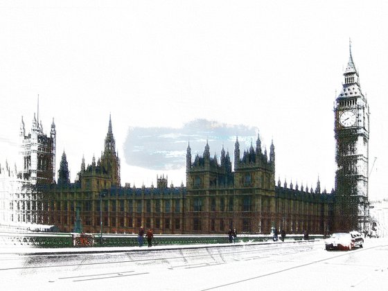 Trocitos de cielo, Big Ben 2/XL large original artwork