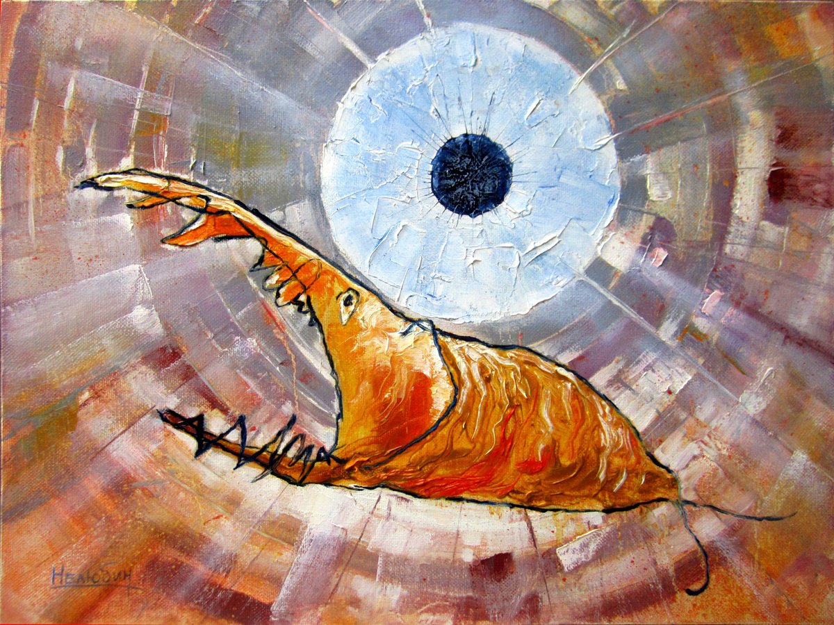 Impressionistic Abstract Oil Painting By Aleksandr Neliubin, 16 X 12, Beginning, Original Artwork