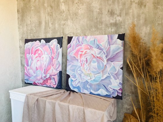 Diptych Peonies