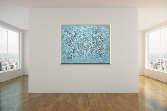 HARMONY II. Abstract Textured 3D Art, Contemporary Painting with Dimensions