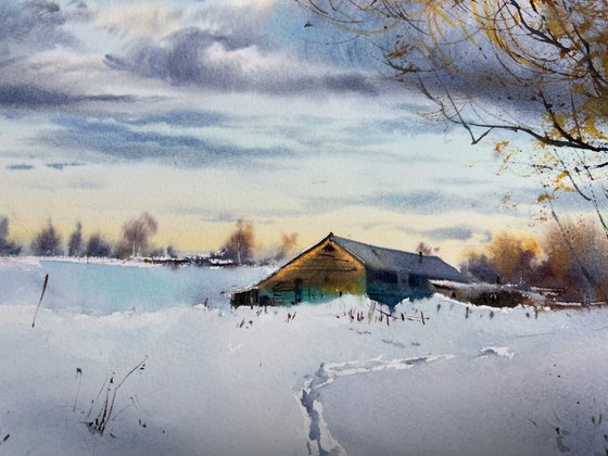 Winter morning in the village #2