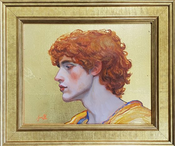 Young Man with gold leaf.