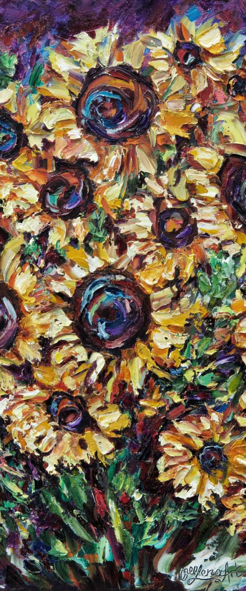 Ah, Sunflowers by Lena Owens at OLena Art