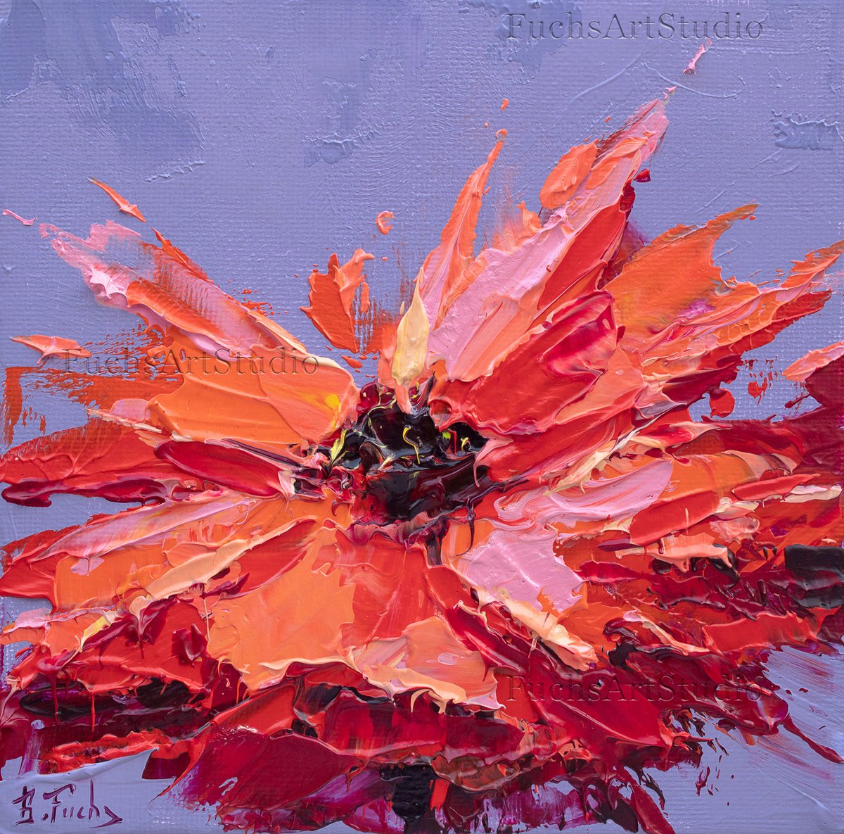 Red Poppy painting by Bozhena Fuchs