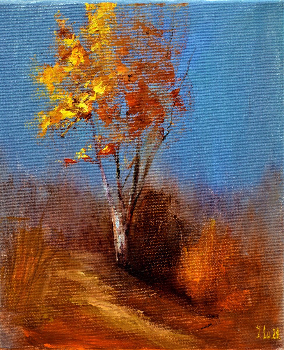 Impressionistic Landscape Oil Painting By Elena Lukina, 10 X 12, One Warm Day, Original Artwork