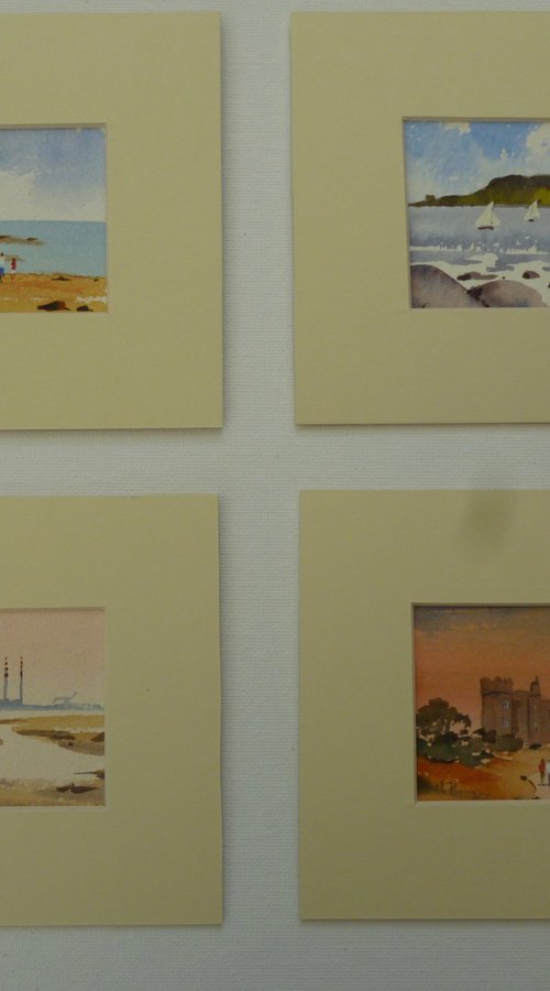 Set of 4 Dublin Miniatures by Maire Flanagan