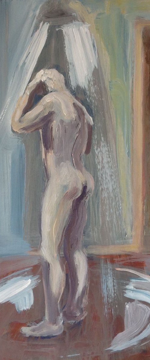 Man in the shower by Anyck Alvarez Kerloch