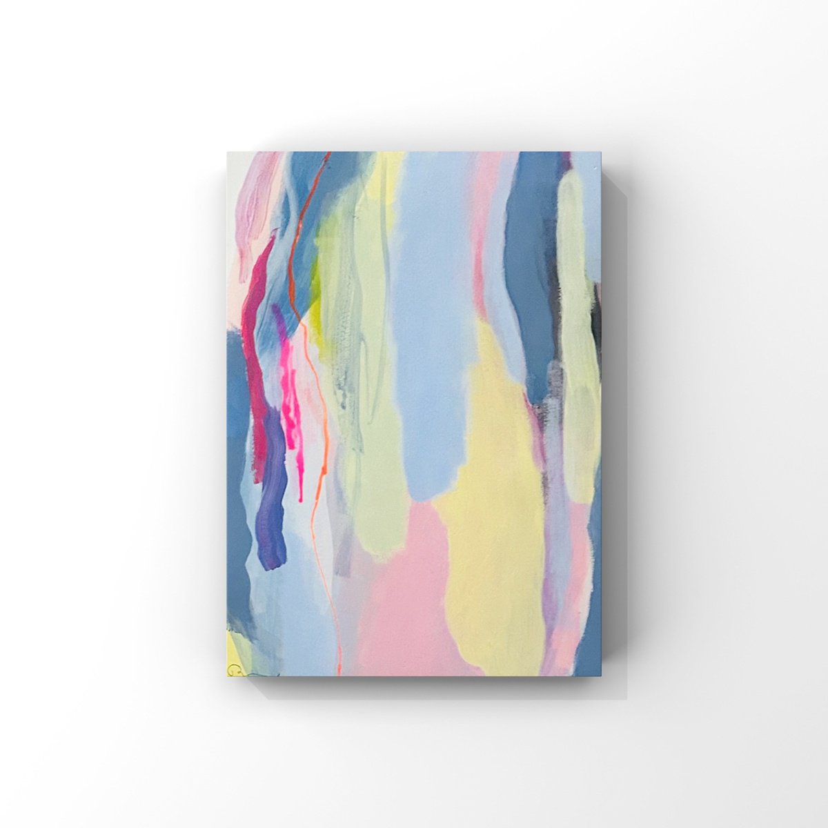 Organic Abstract Painting By Ryoko Minamitani, 12 X 17", Colour Symphony 1, Original Artwork