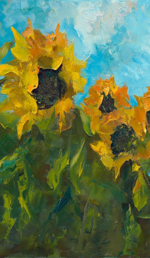 Ukrainian Floral Art — Sunflower Fields by Anna Miklashevich