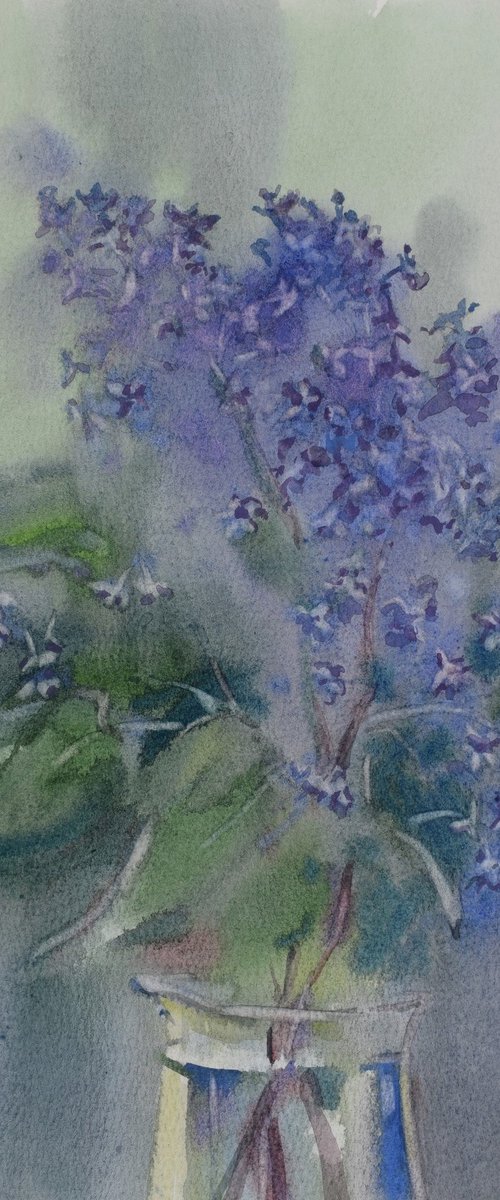 Lilac branch by Elena Sanina