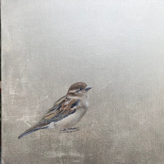 Little Sparrow ~ on silver