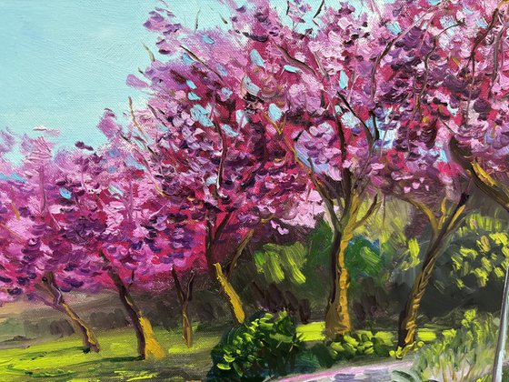 Spring Sakura Alley Plein Air