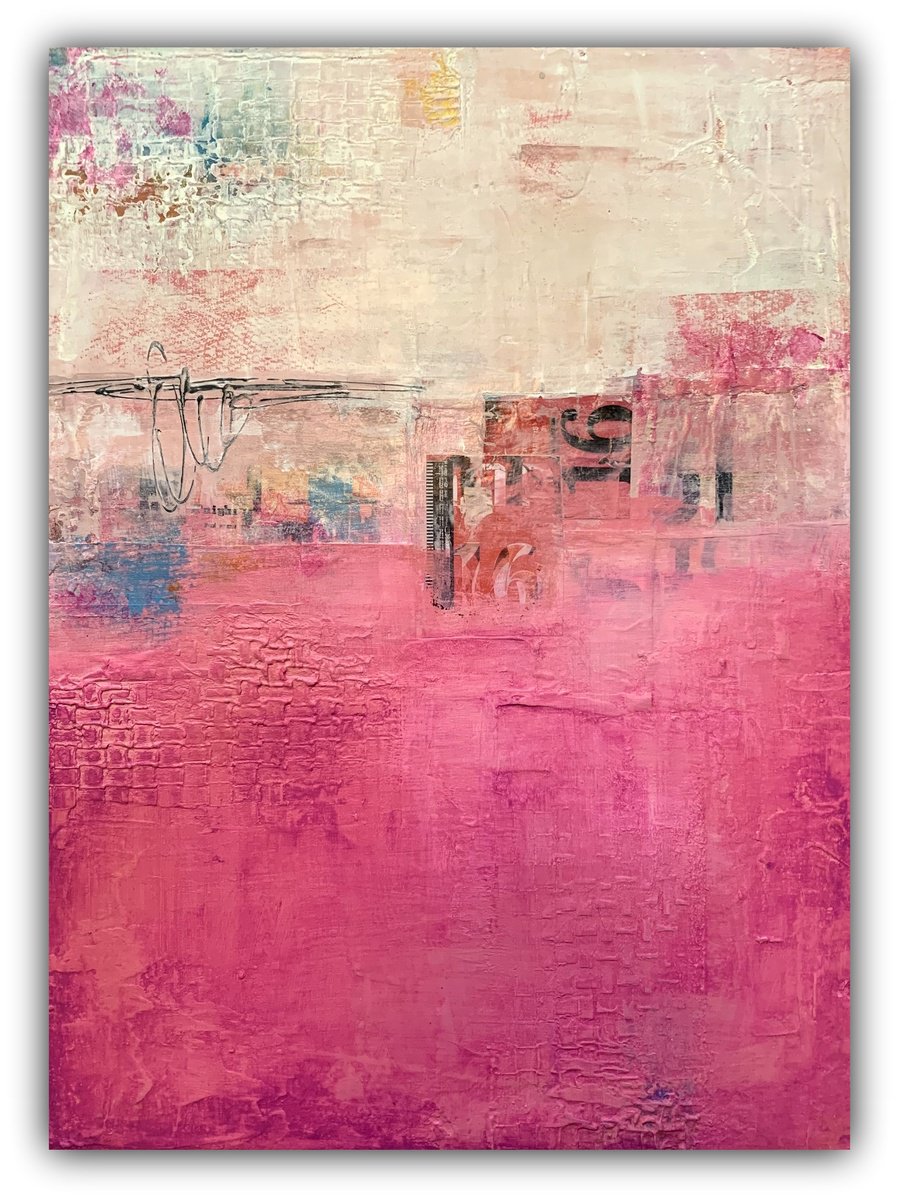 Abstract Acrylic Painting By Elizabeth Moran, 18 X 24, Sweet 16, Original Artwork