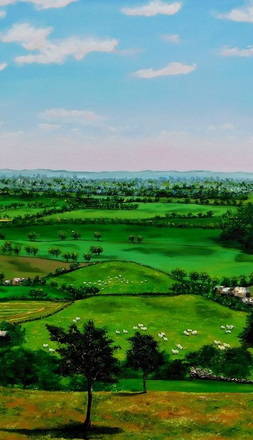 Breezy Day On The Cheshire Plains by Hazel Thomson