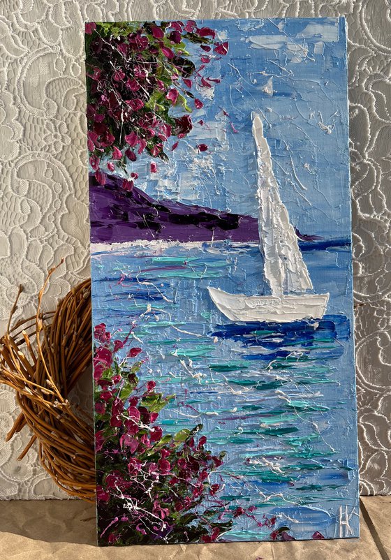 Amalfi Sailboat Painting