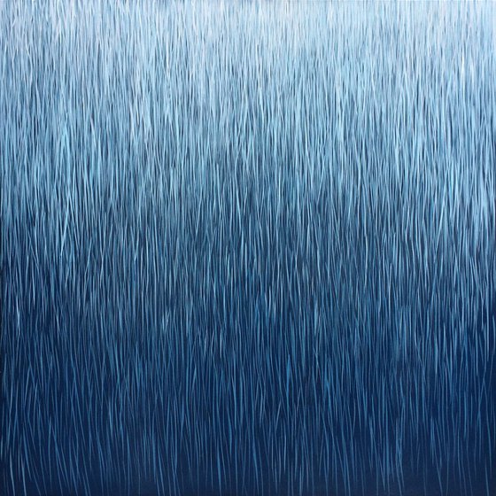 'Indigo Rain' 122cm squ