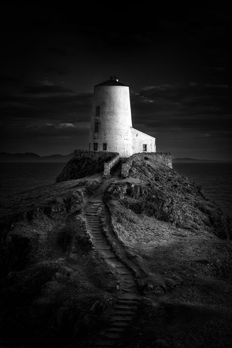 Photorealistic Landscape Photograph By Paul Nash, 16 X 24", Llanddwyn Lighthouse, Original Artwork