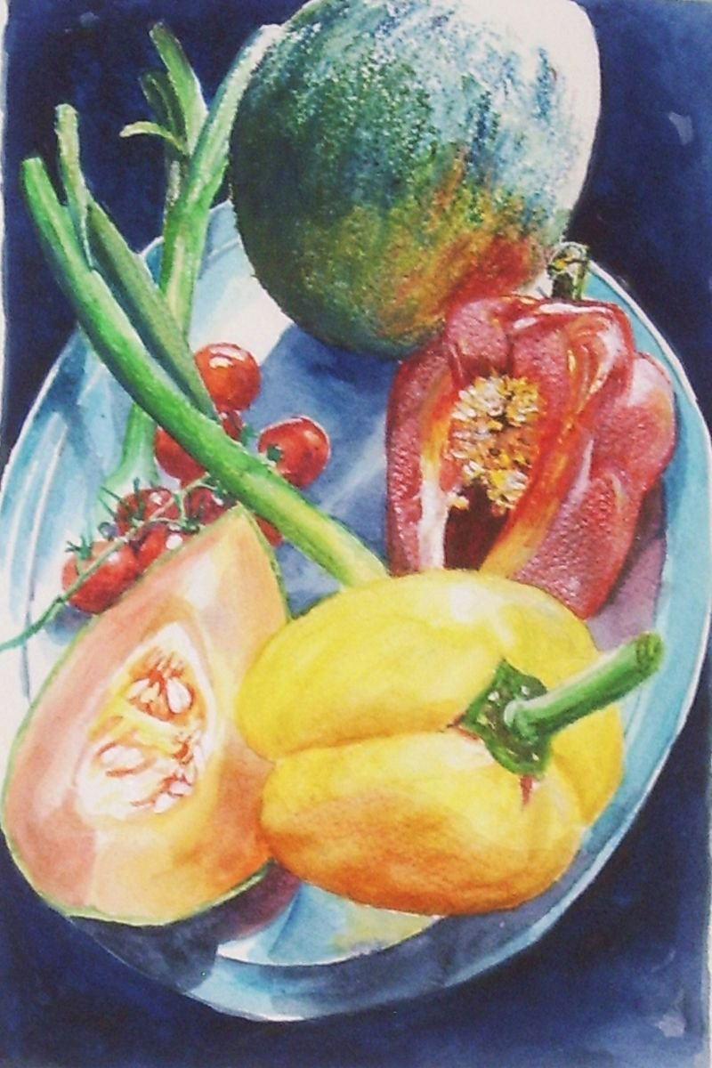 Still Life with Peppers by Max Aitken