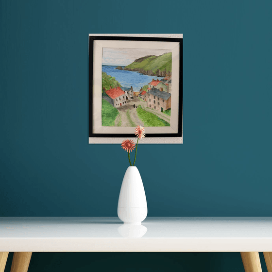 Cornwall - Coast Town Framed