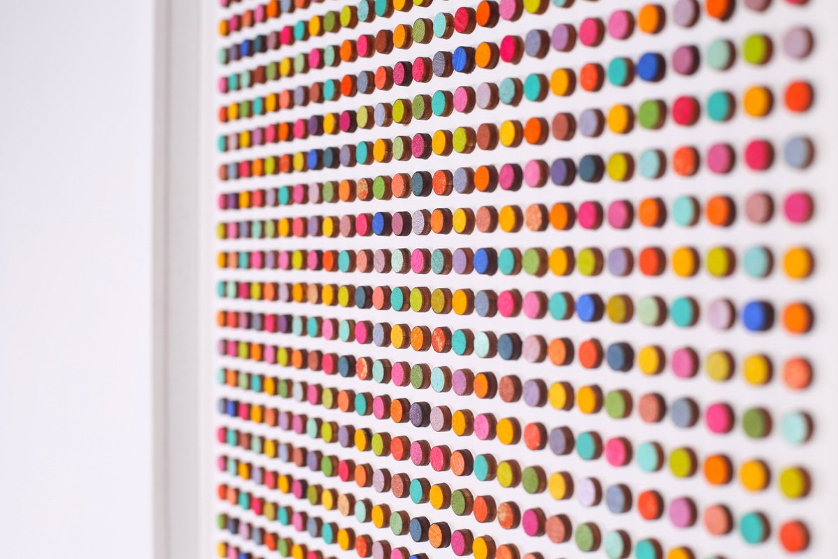 729 Painted Dots White by Amelia Coward