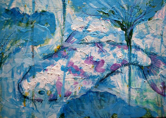 Water Lilies and Koi Fish