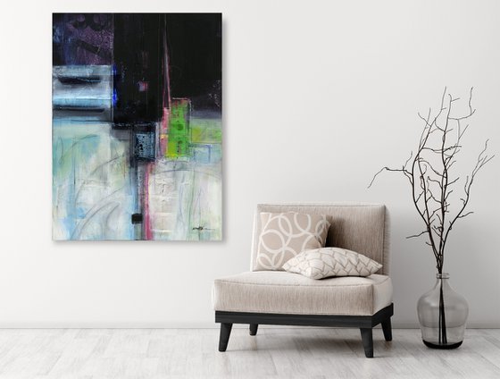 Secret Story 2 - Large Abstract Painting by Kathy Morton Stanion