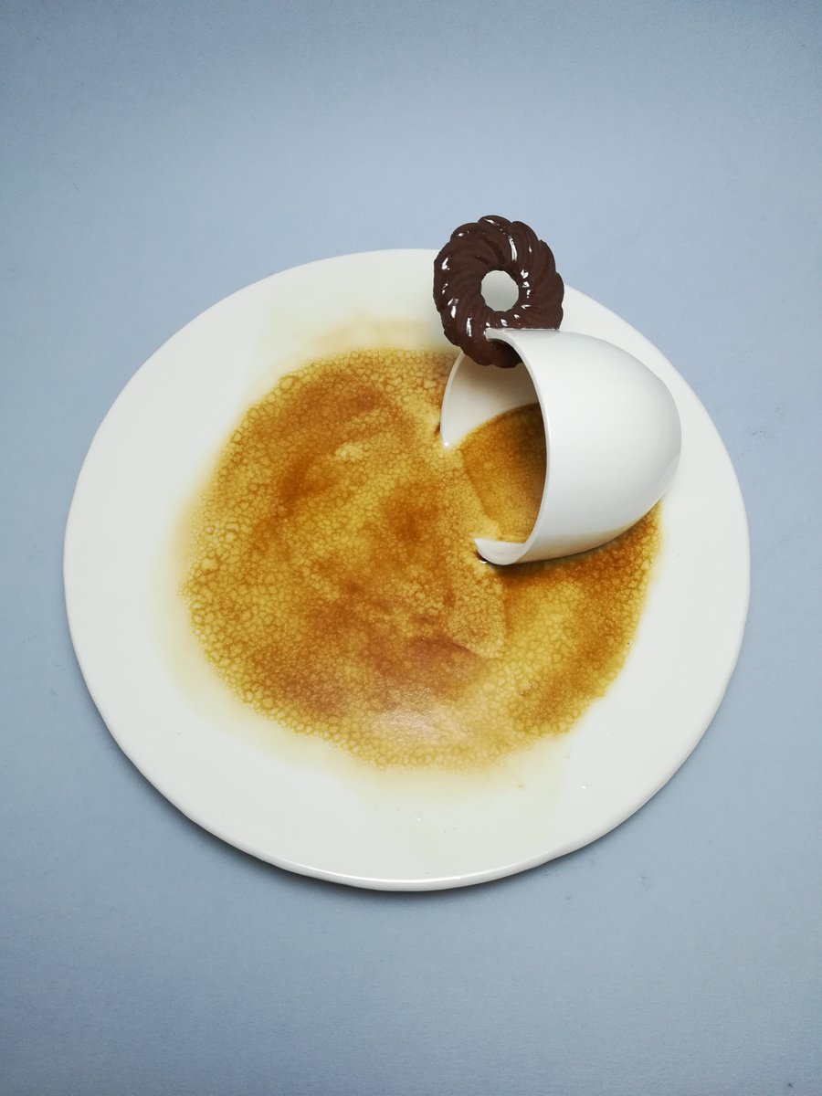 Photorealistic Still Life Relief By Zlatina Krusteva, 10 X 10", "Still Life Of A Spill", Original Artwork