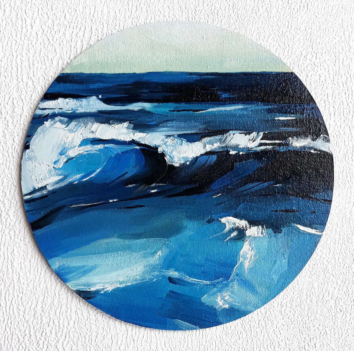 Abstract blue wave by Kateryna Somyk