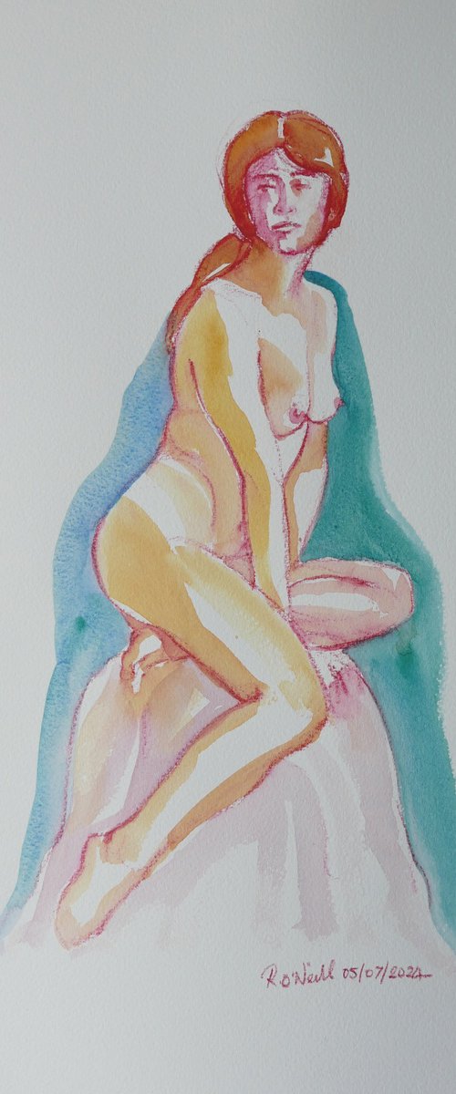 Seated female nude by Rory O’Neill