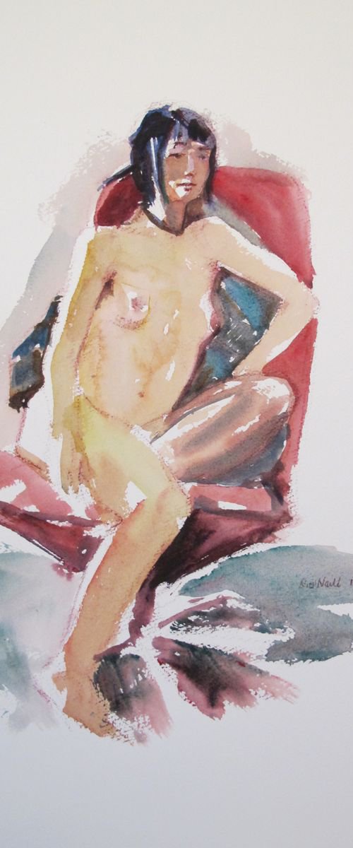 Seated female nude by Rory O’Neill