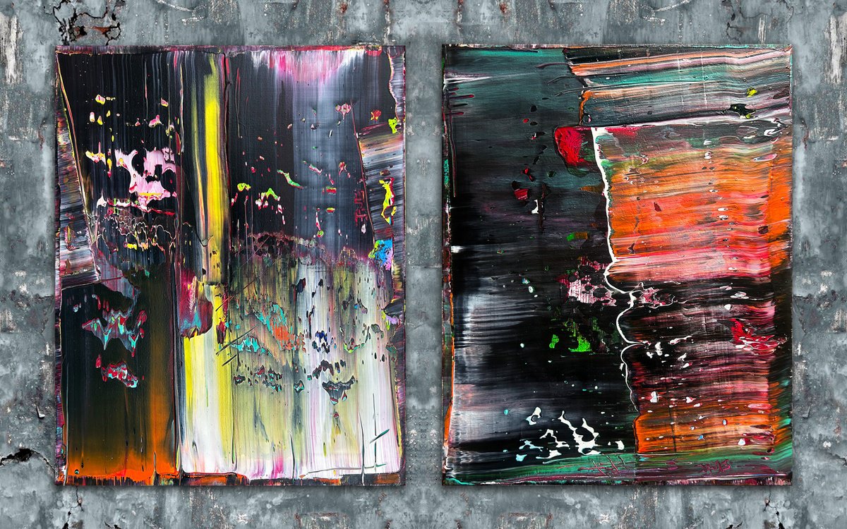 Urban And Pop Abstract Acrylic Painting By Preston M. Smith (Pms), 32 X 20", "Dirty Electricity", Original Artwork