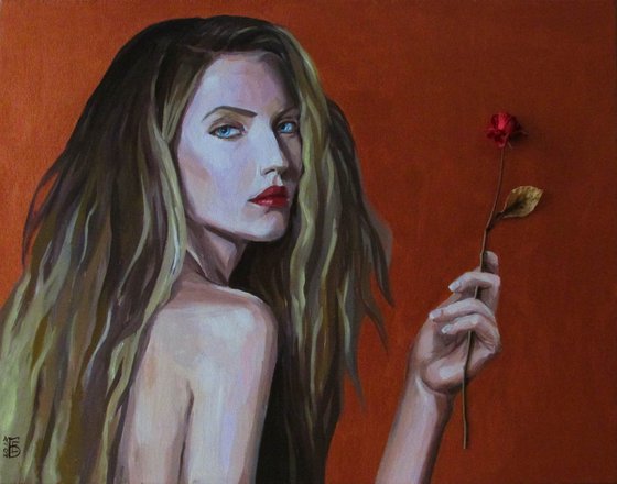Girl with rose