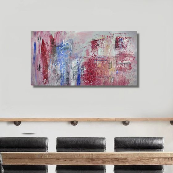 large paintings for living room/extra large painting/abstract Wall Art/original painting/painting on canvas 120x60-title-c755