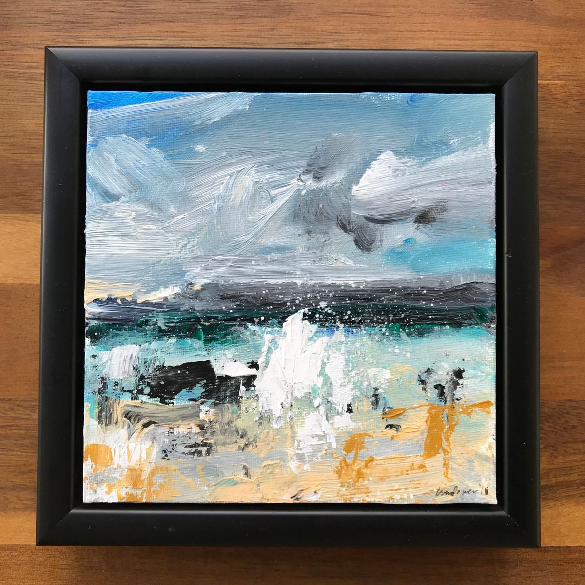Beach Spray Seascape By Luci Power, 7 X 7, Artwork For Sale On Artfinder