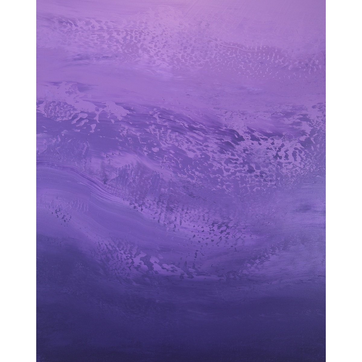 Expressive Abstract Acrylic Painting By Suzanne Vaughan, 24 X 30", Lavender - Color Field, Original Artwork