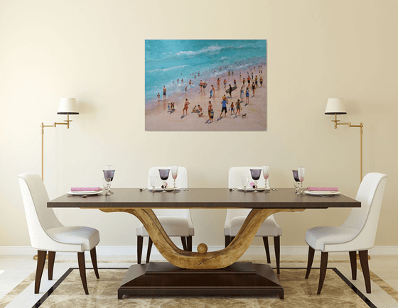 Summertime beach 40x28 in