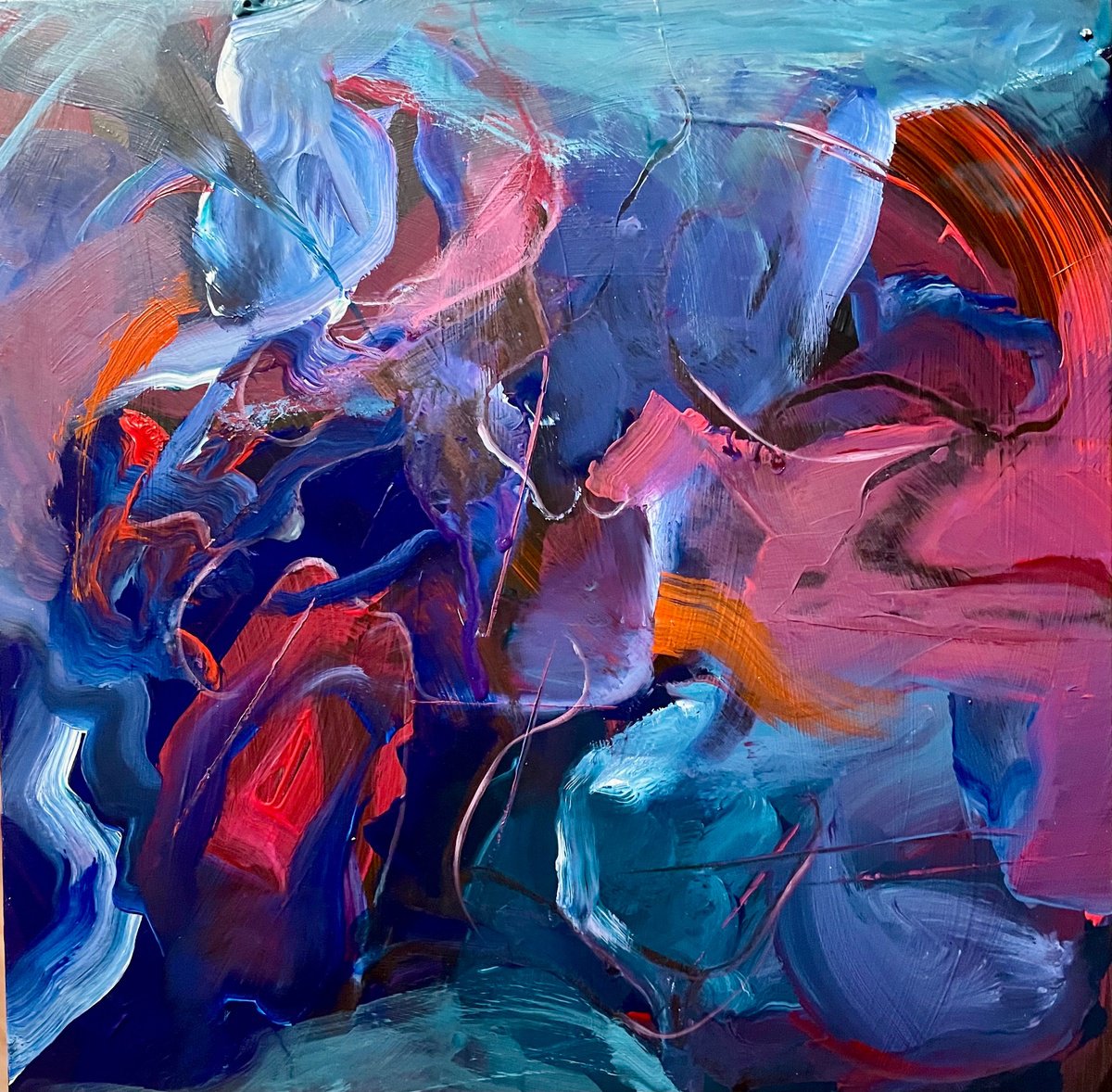 Symphony In Blue By Jennifer Day, 10 X 10, Artwork For Sale On Artfinder